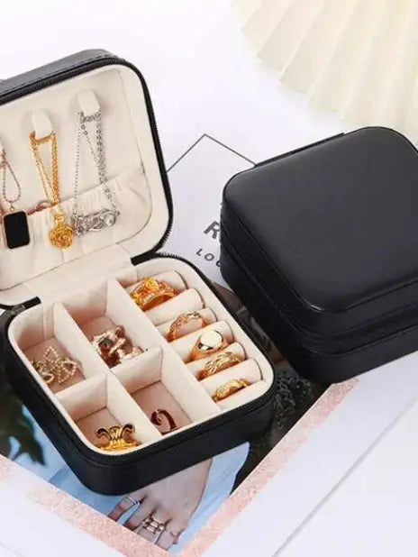 Rectangle Jewelry Box, Travel Jewelry Box Black