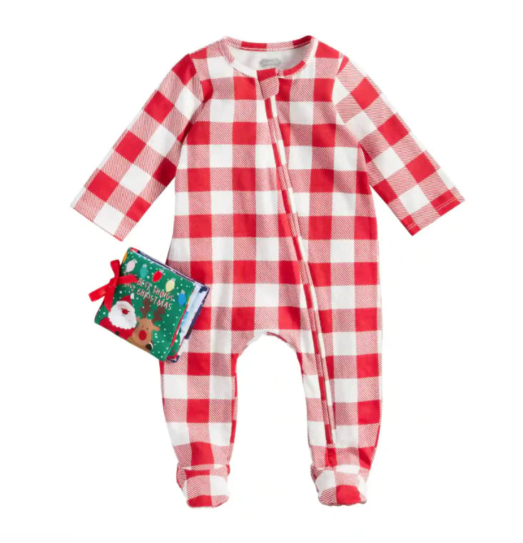Plaid Christmas Sleeper + Book