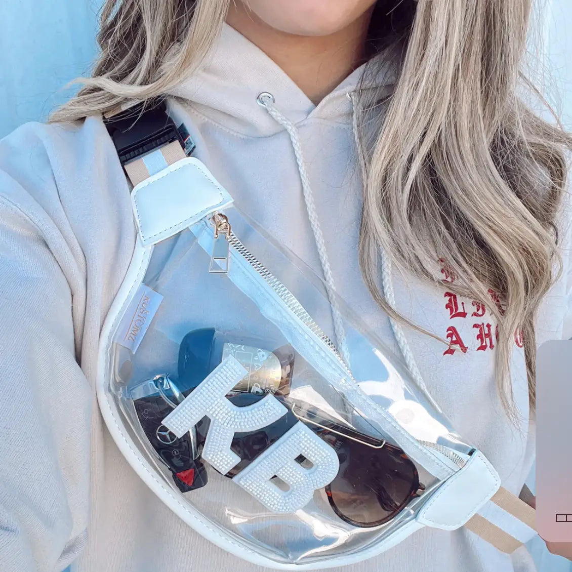 Clear Fanny Pack White