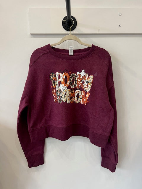 Spooky Season Cropped Crew Sweatshirt