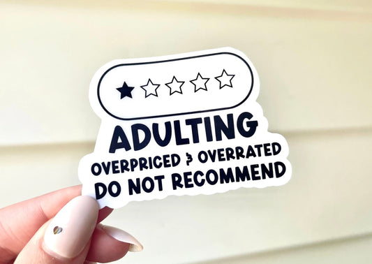 Adulting Waterproof Sticker