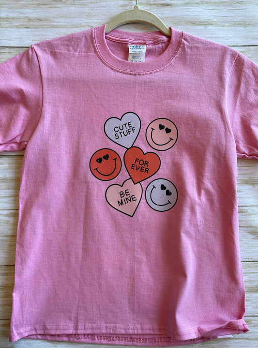Kids Candy Heart Retro Valentines T-Shirt