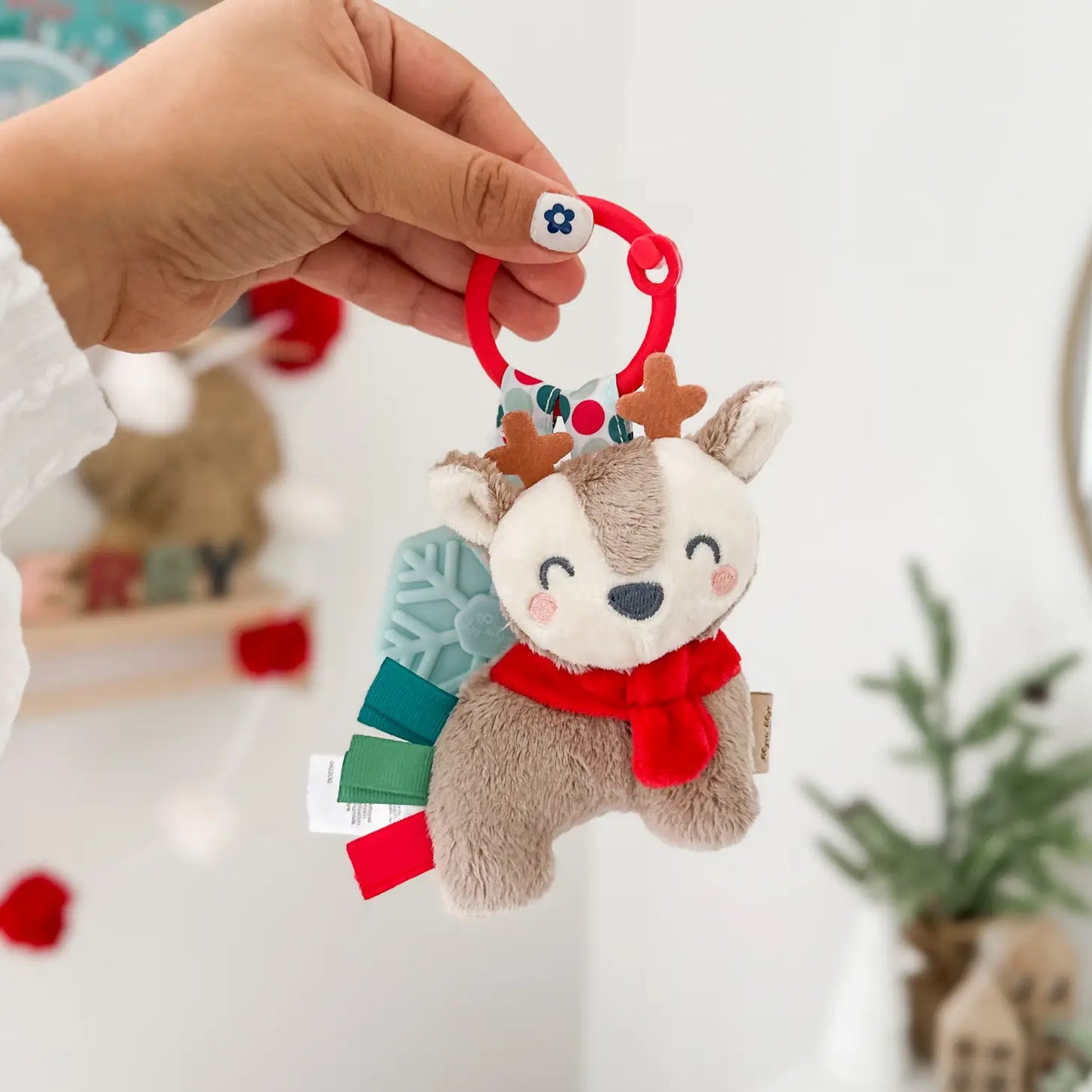 Holiday Reindeer Itzy Pal™ Plush + Teether