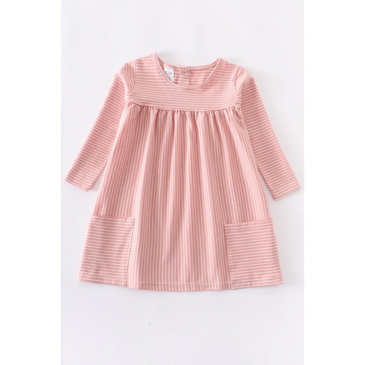 Pink Stripe Pocket Dress