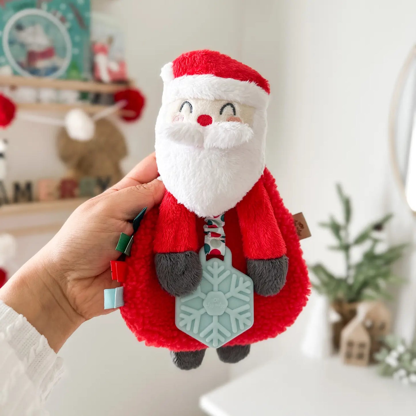 Holiday Santa Itzy Lovey™ Plush + Teether Toy