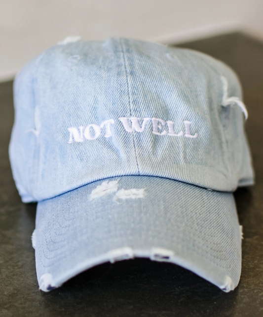 Not Well Hat in Denim