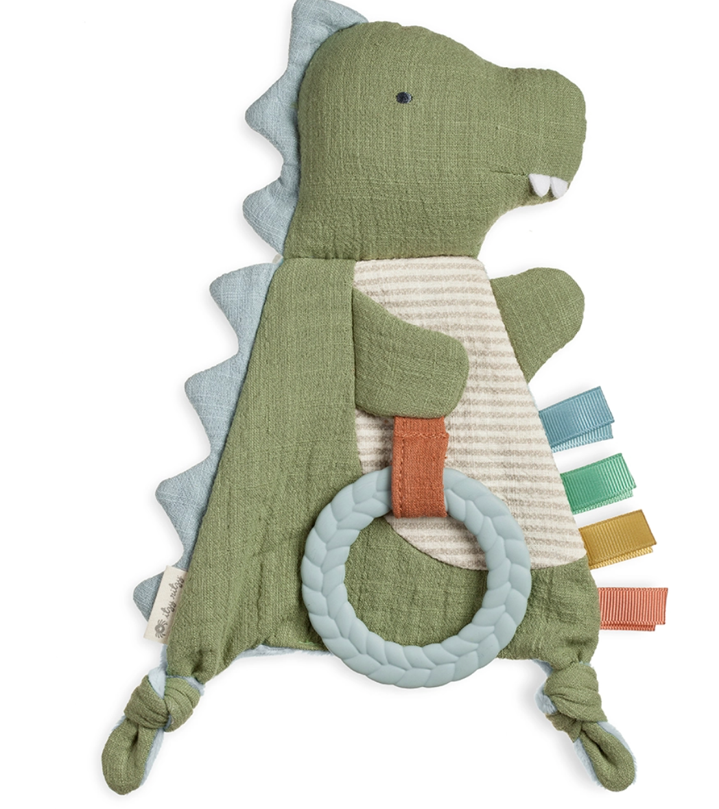 Bitzy Crinkle™ Dino Sensory Toy with Teether