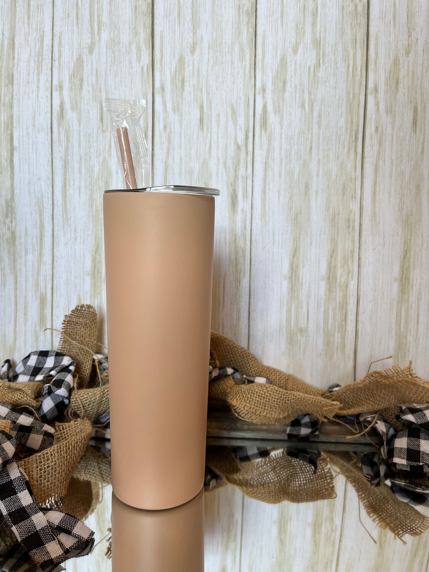 Glitter Skinny Tumbler with Straw