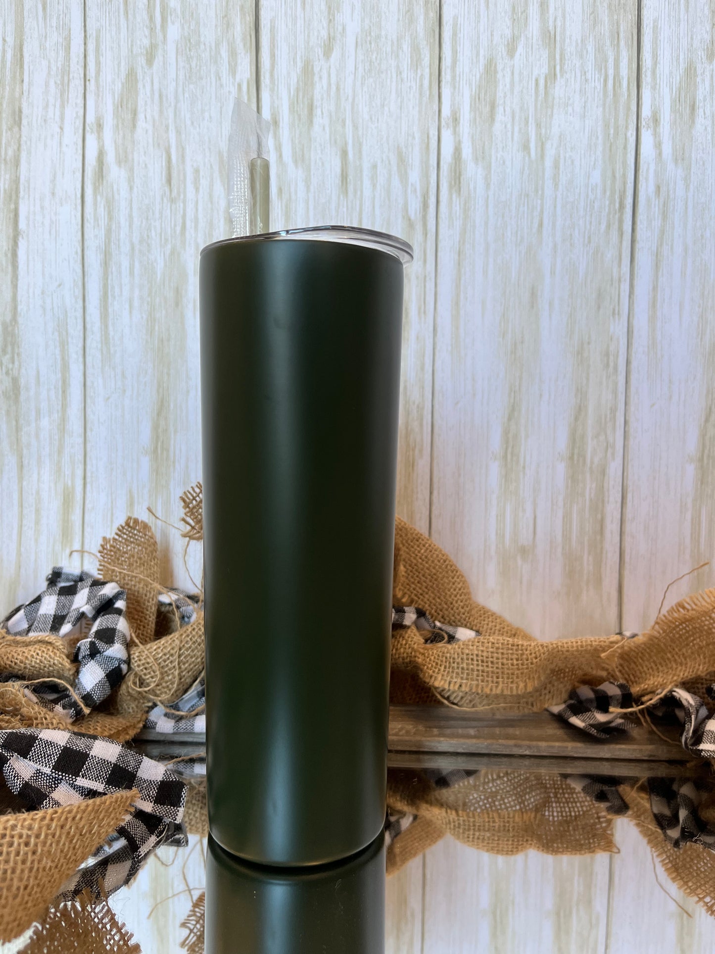 Glitter Skinny Tumbler with Straw