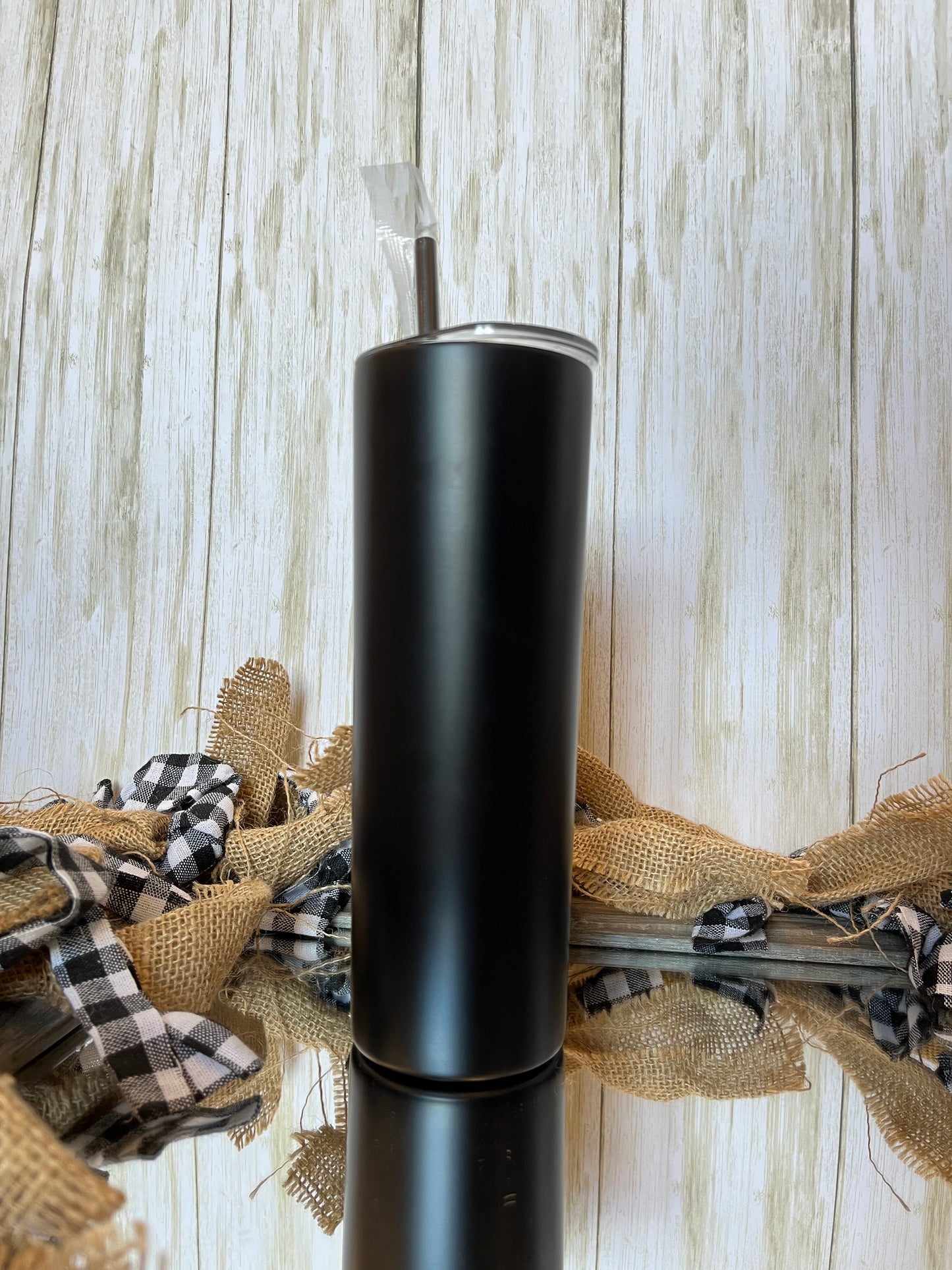 Glitter Skinny Tumbler with Straw