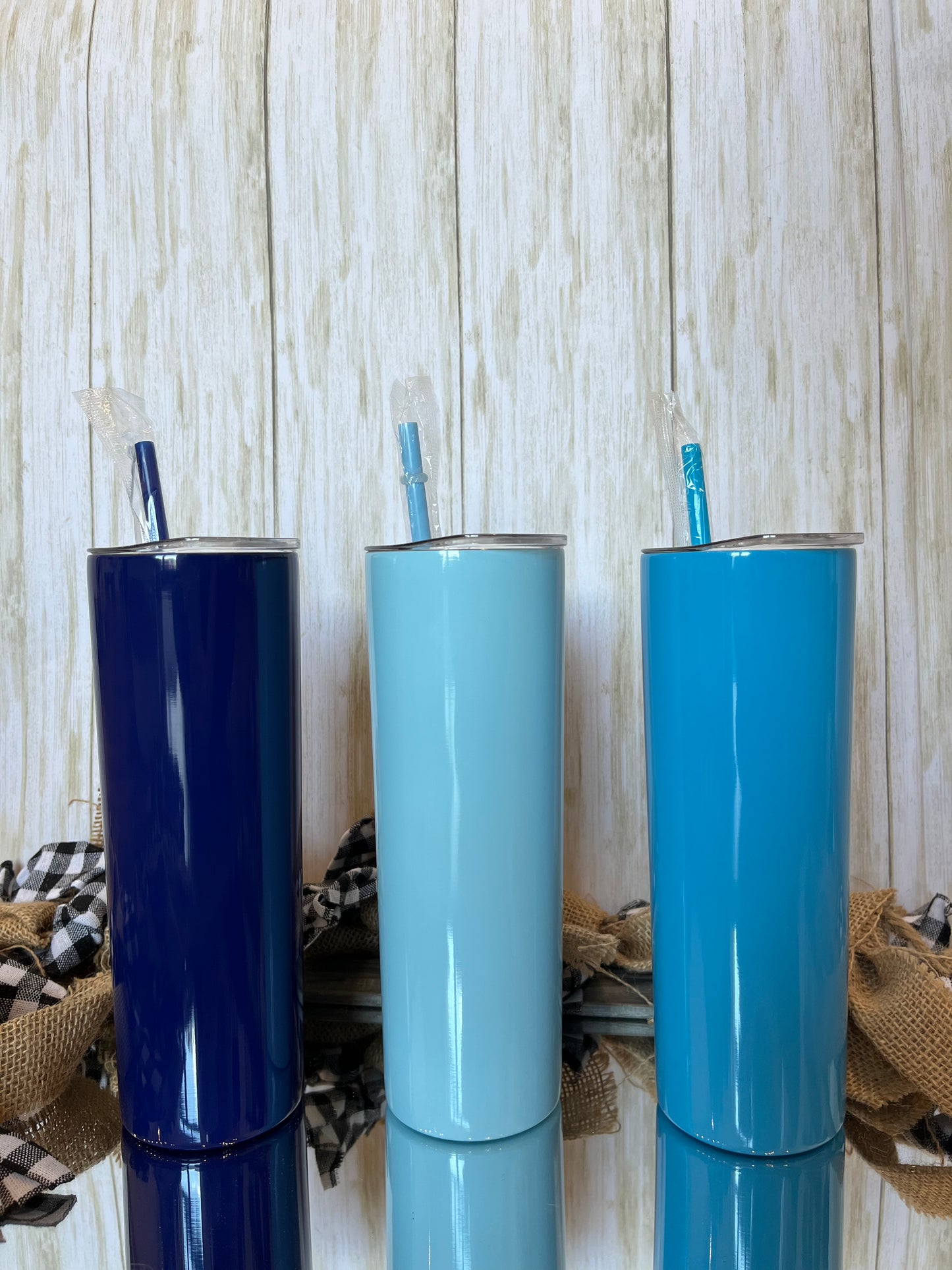 Glitter Skinny Tumbler with Straw