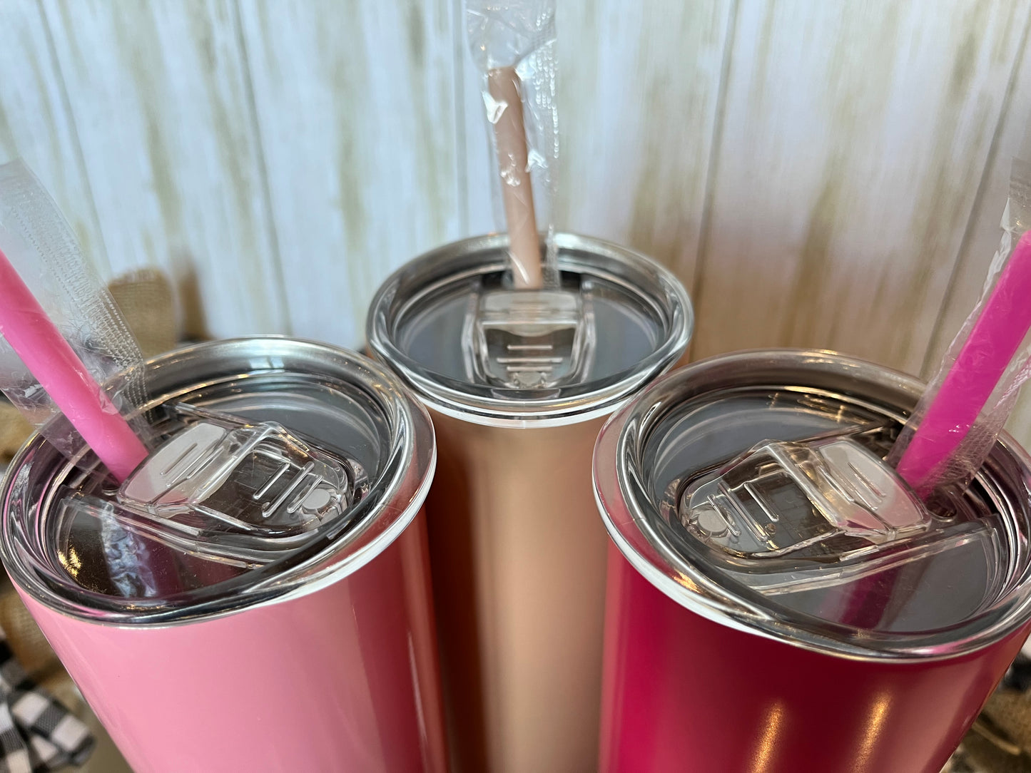 Glitter Skinny Tumbler with Straw