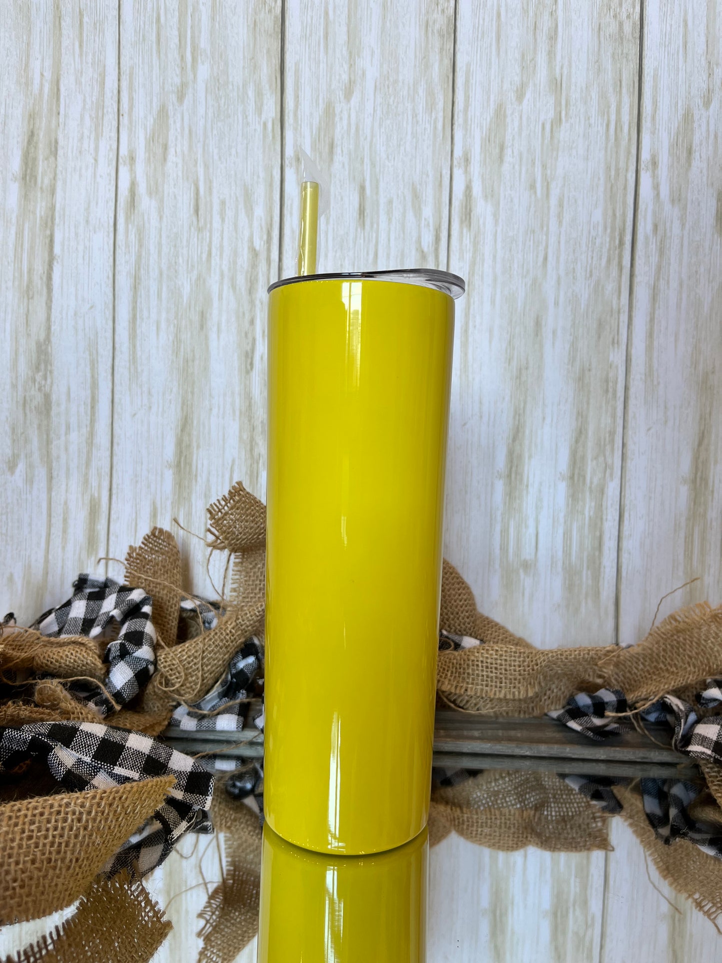 Glitter Skinny Tumbler with Straw