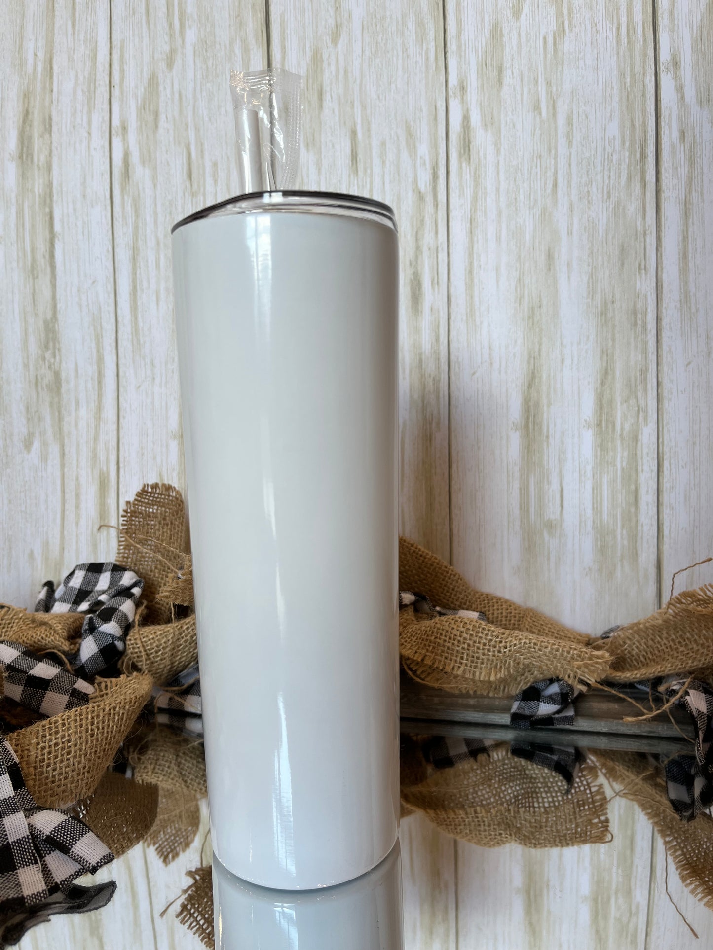 Glitter Skinny Tumbler with Straw