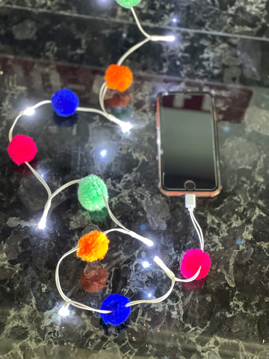 LED Pom Pom Phone Charger