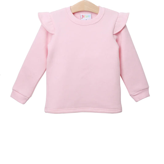 Pink Ruffle Sweatshirt